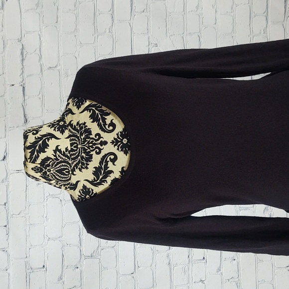 New York & Company Size Medium Black Belted Sweater Dress - Picture 6 of 11